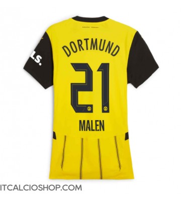 Borussia Dortmund Donyell Malen #21 Prima Maglia Femmina 2024-25 Manica Corta